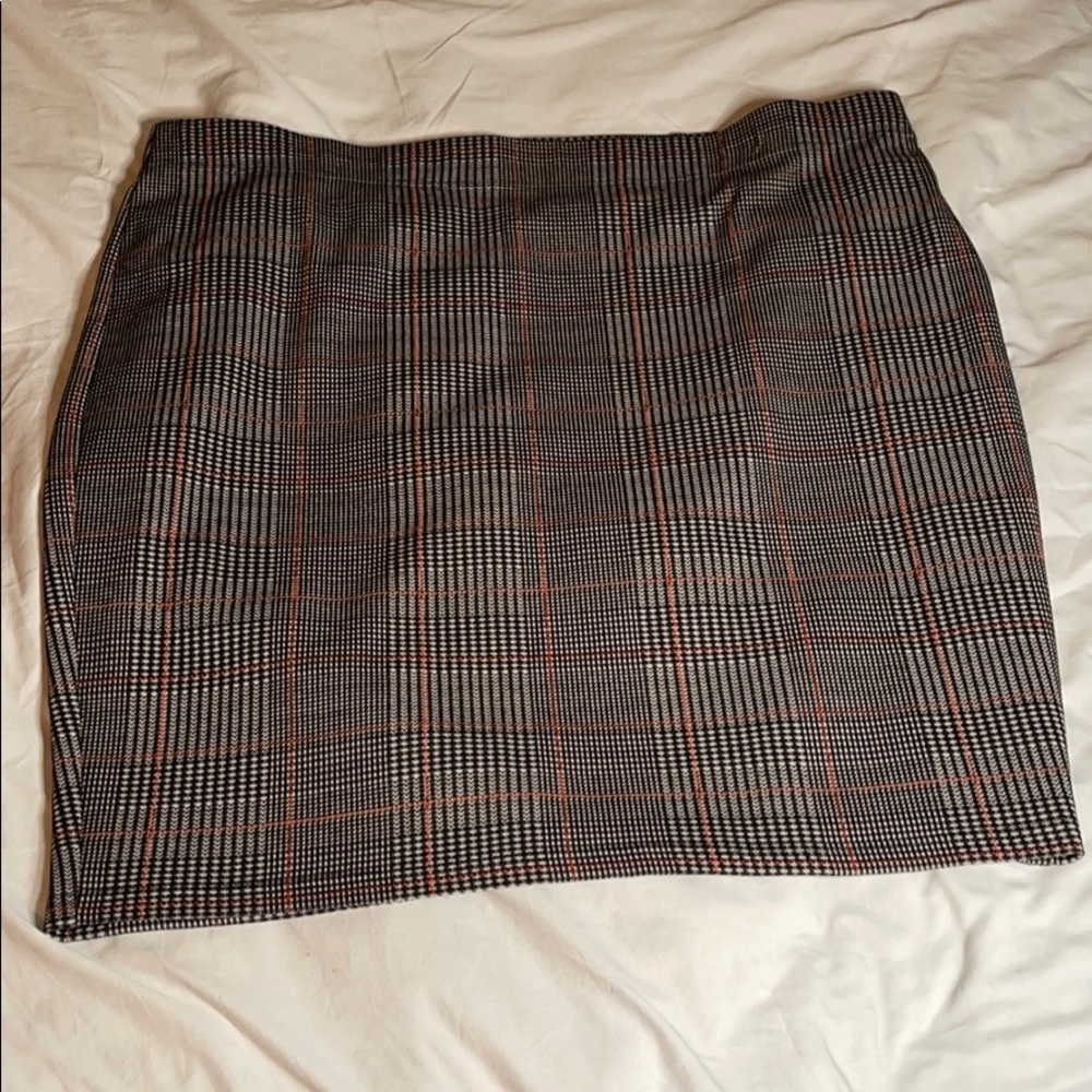 Black and Red Gingham Skirt